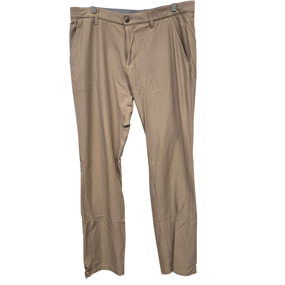 adidas Ultimate365 Mens 35x34 Khaki Stretch Golf Pants Performance Trousers